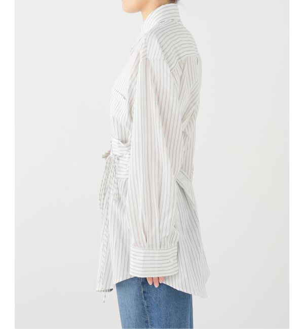 journal standard L'essage「ROHE/ローエ Silk stripe belted shirt シャツ」|シャツ・ブラウス|