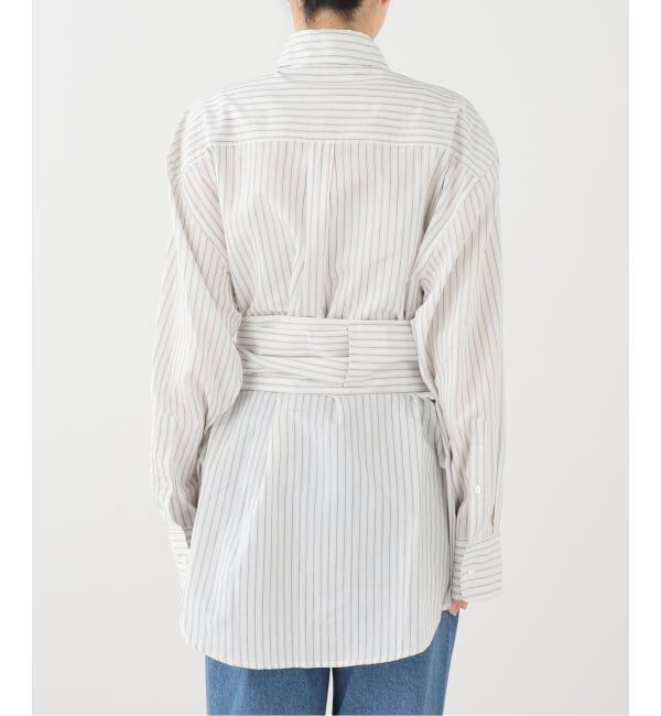journal standard L'essage「ROHE/ローエ Silk stripe belted shirt シャツ」|シャツ・ブラウス|