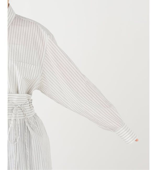 journal standard L'essage「ROHE/ローエ Silk stripe belted shirt シャツ」|シャツ・ブラウス|