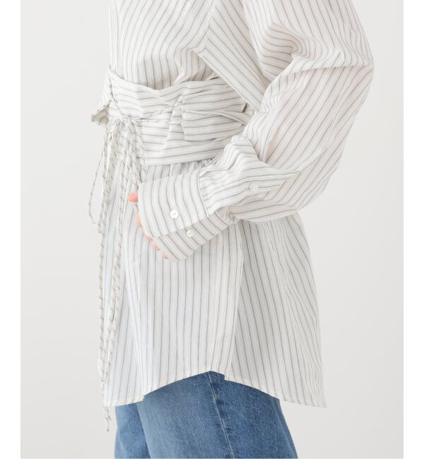 journal standard L'essage「ROHE/ローエ Silk stripe belted shirt シャツ」|シャツ・ブラウス|
