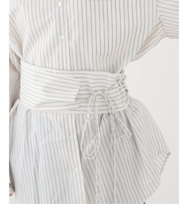 journal standard L'essage「ROHE/ローエ Silk stripe belted shirt シャツ」|シャツ・ブラウス|