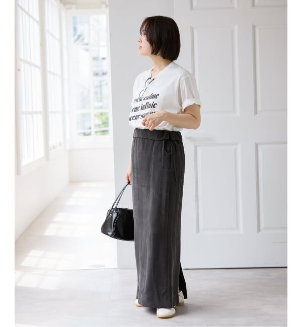 U by SPICK&SPAN「キュプラフィブリルロングスカート」|スカート|