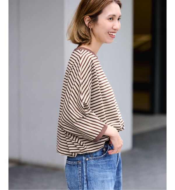 FRAMeWORK「STAR&STRIPE 別注ドルマンスリーブマルチボーダーT」|Tシャツ・カットソー|