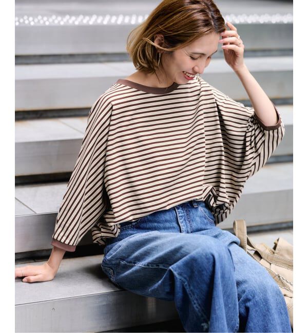 FRAMeWORK「STAR&STRIPE 別注ドルマンスリーブマルチボーダーT」|Tシャツ・カットソー|
