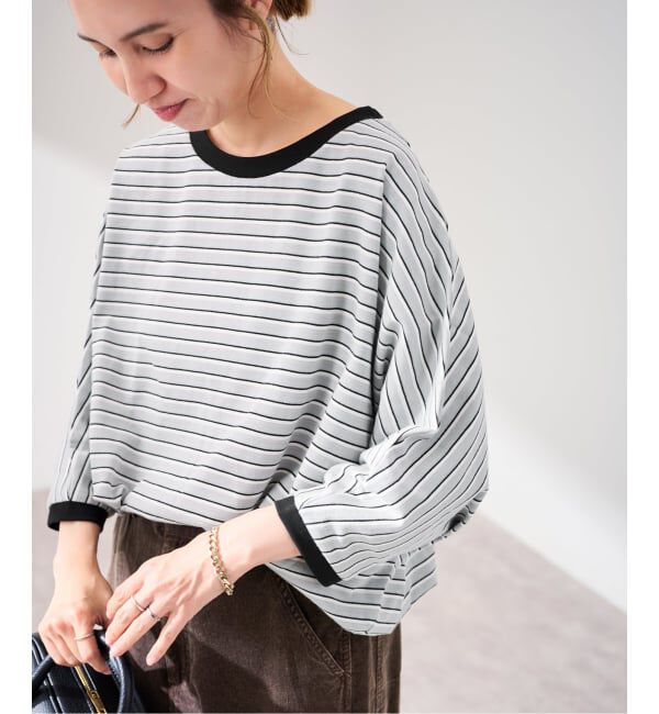 FRAMeWORK「STAR&STRIPE 別注ドルマンスリーブマルチボーダーT」|Tシャツ・カットソー|