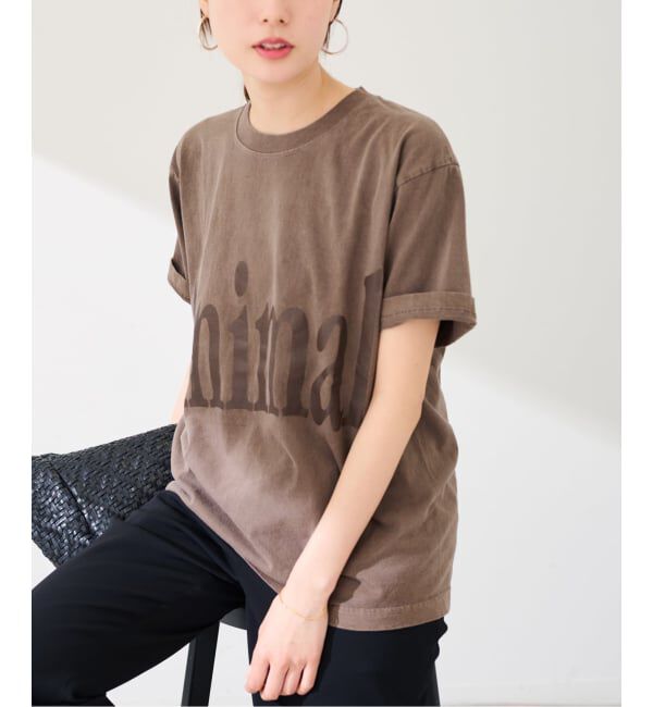 FRAMeWORK「≪新色 / 追加≫STUDIO ANIMALS 別注Animals Letter Tシャツ」|Tシャツ・カットソー|ブラウン