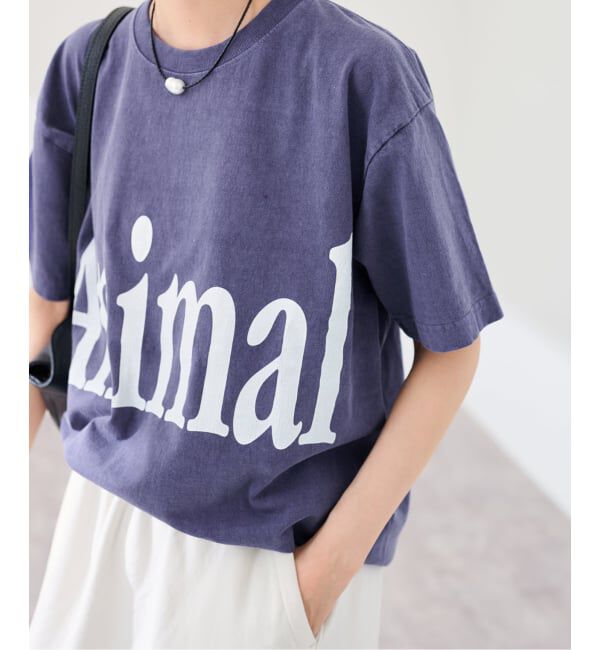 FRAMeWORK「≪新色 / 追加≫STUDIO ANIMALS 別注Animals Letter Tシャツ」|Tシャツ・カットソー|ネイビー
