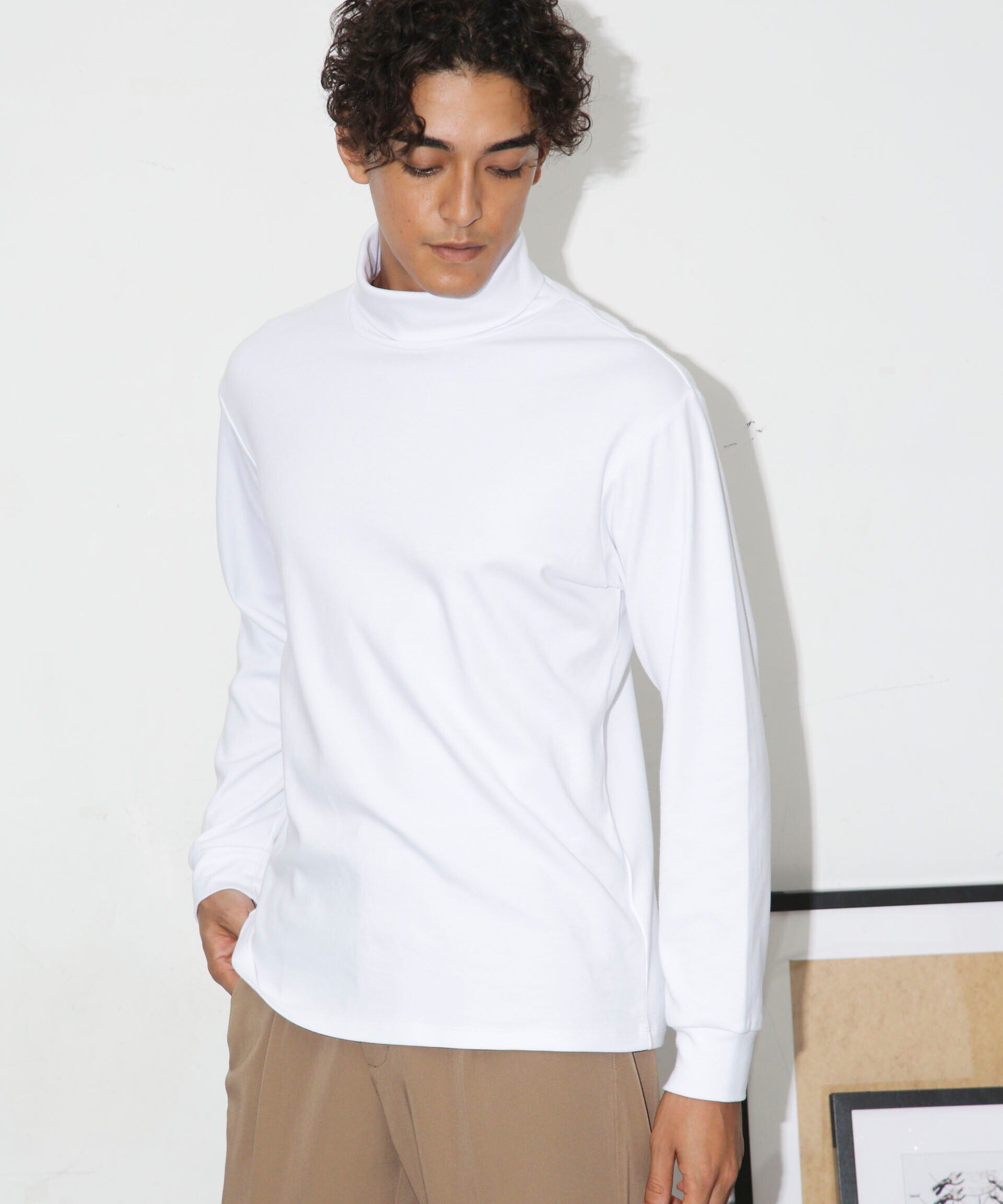 NANO universe「Anti Soaked(R) 汗染み防止 スムースタートルネックTシャツ 長袖」|Tシャツ・カットソー|
