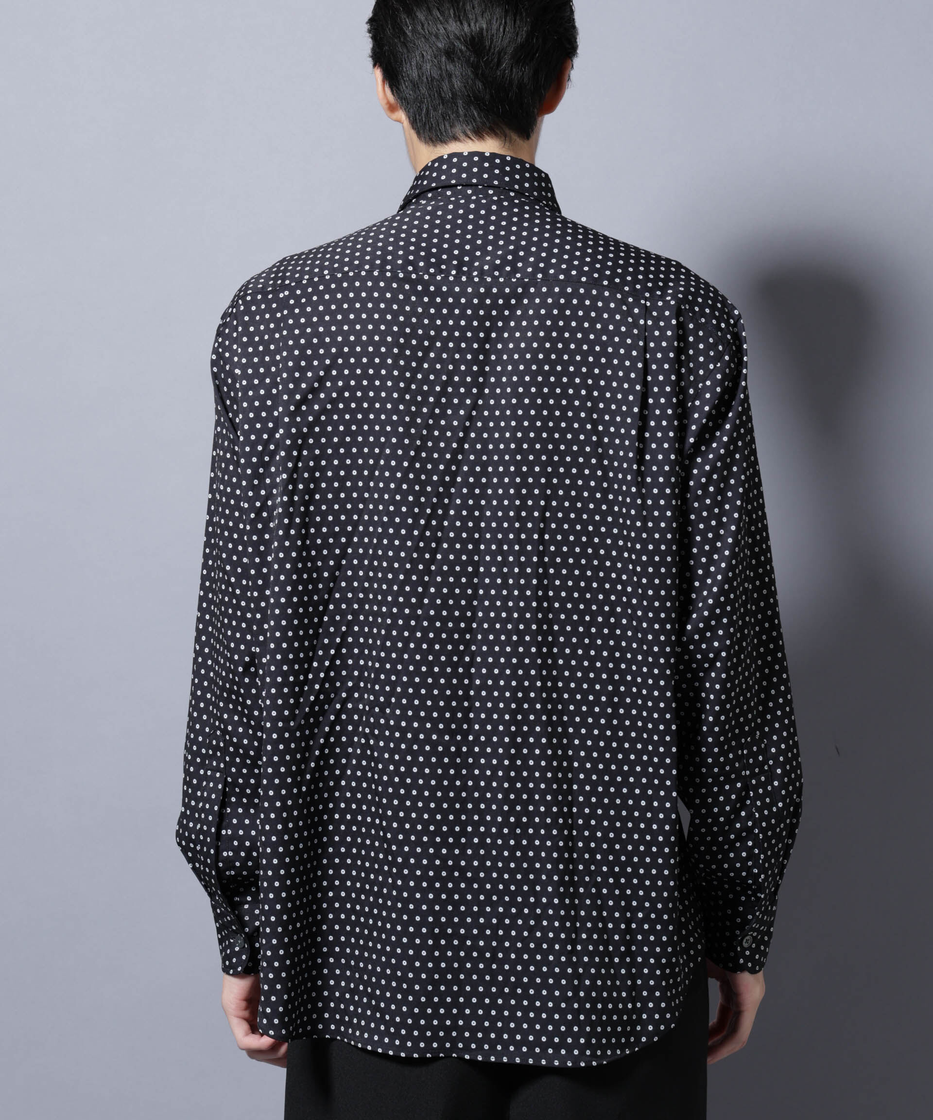 NANO universe「「EDITORIAL PRINT」シルキータッチシャツ」|シャツ・ブラウス|