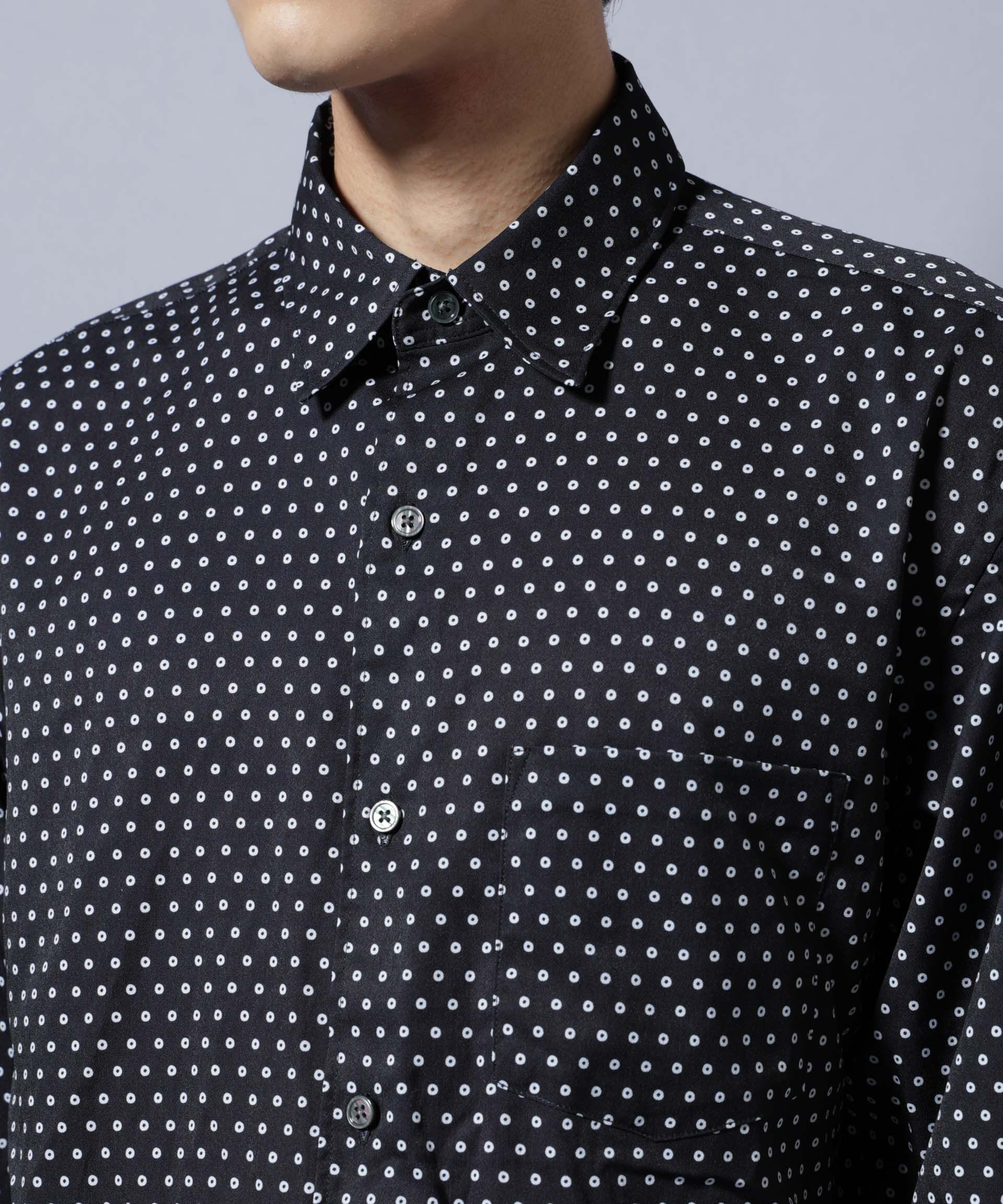 NANO universe「「EDITORIAL PRINT」シルキータッチシャツ」|シャツ・ブラウス|