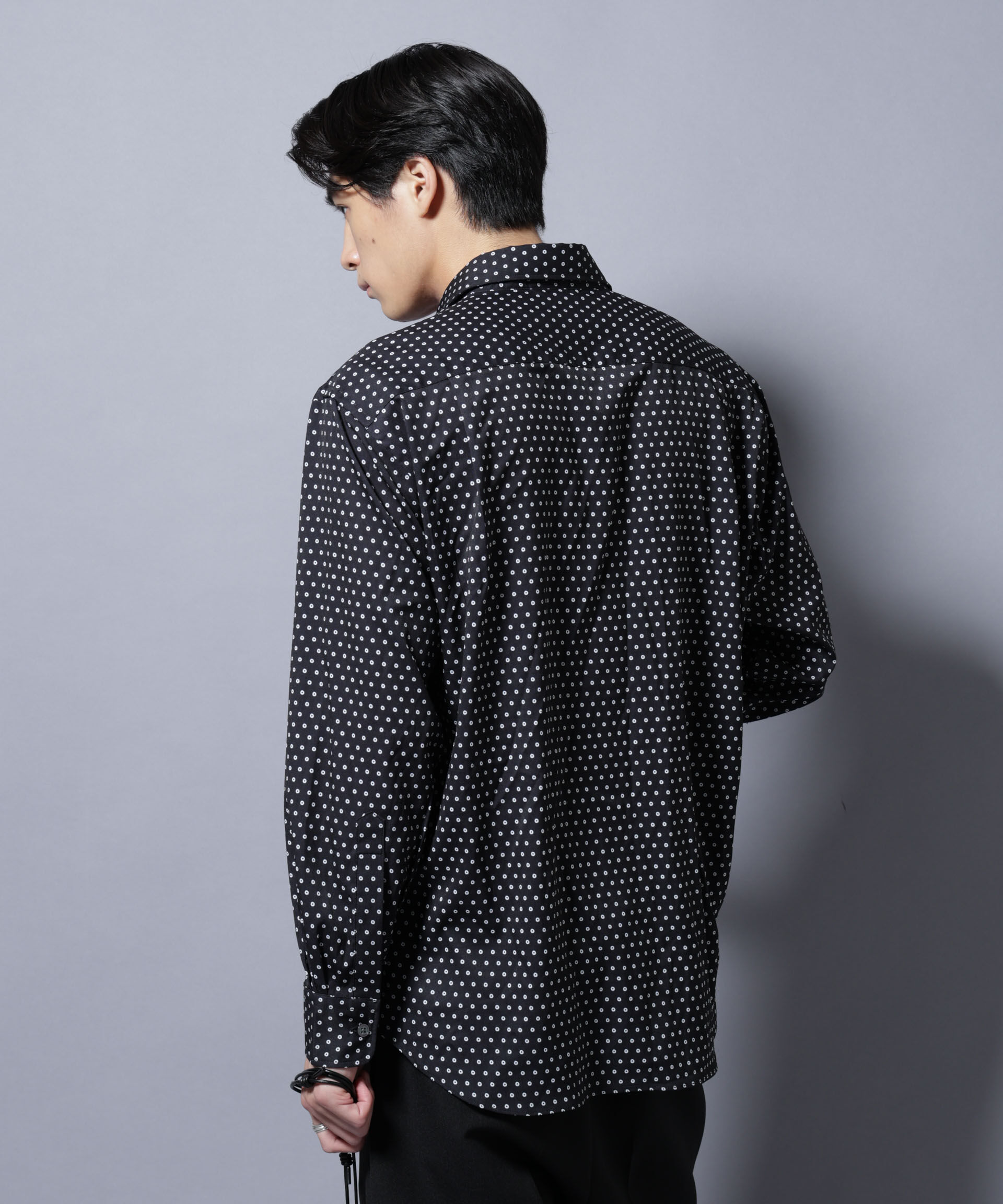 NANO universe「「EDITORIAL PRINT」シルキータッチシャツ」|シャツ・ブラウス|