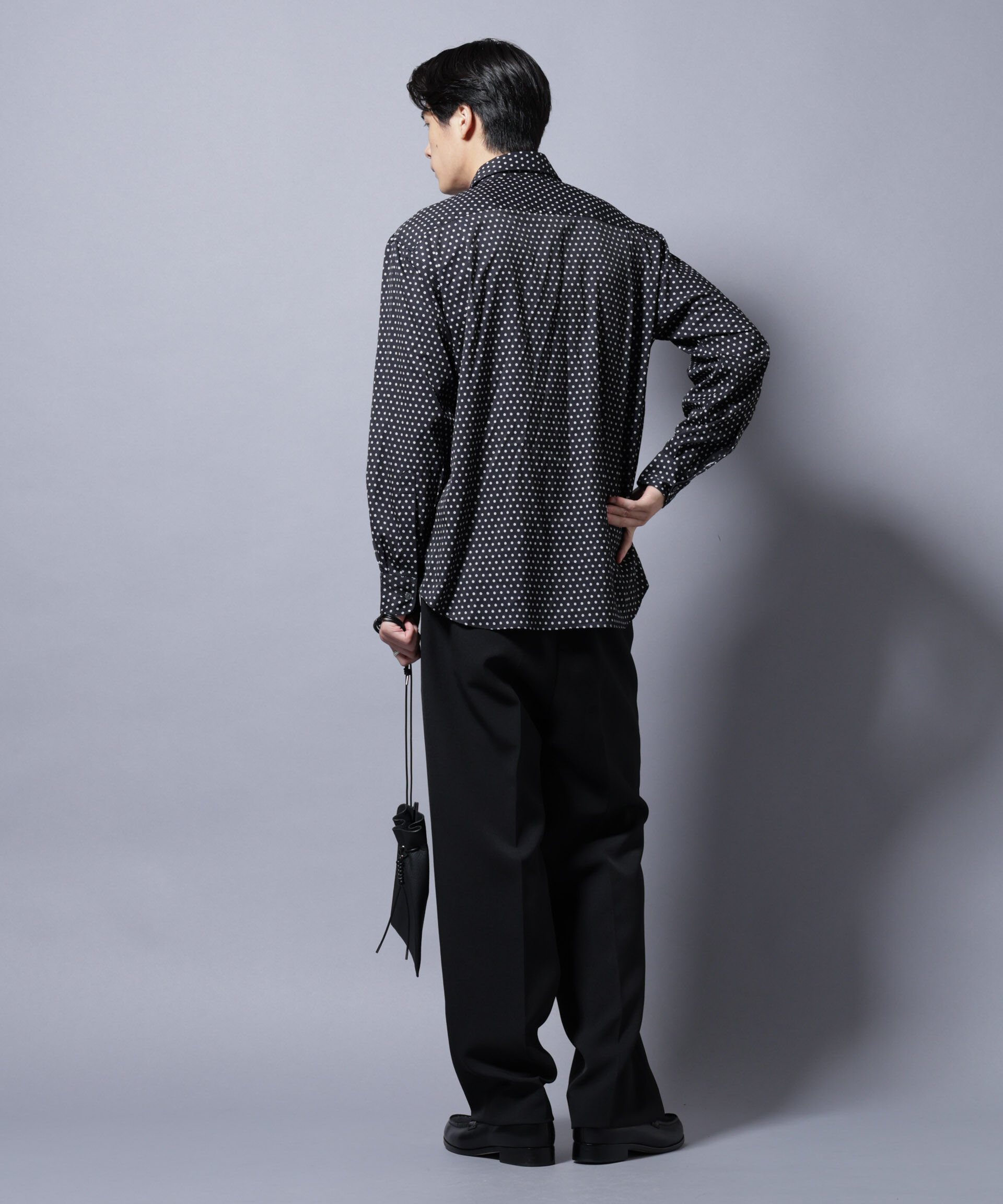 NANO universe「「EDITORIAL PRINT」シルキータッチシャツ」|シャツ・ブラウス|