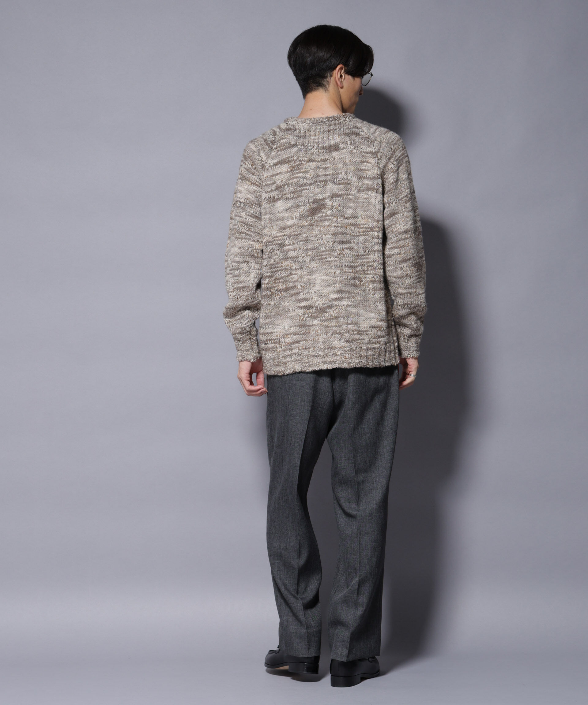nano･universe「｢COFIL｣ PAVONE HOLIDAY メランジクルーネックニット」|ニット・セーター|