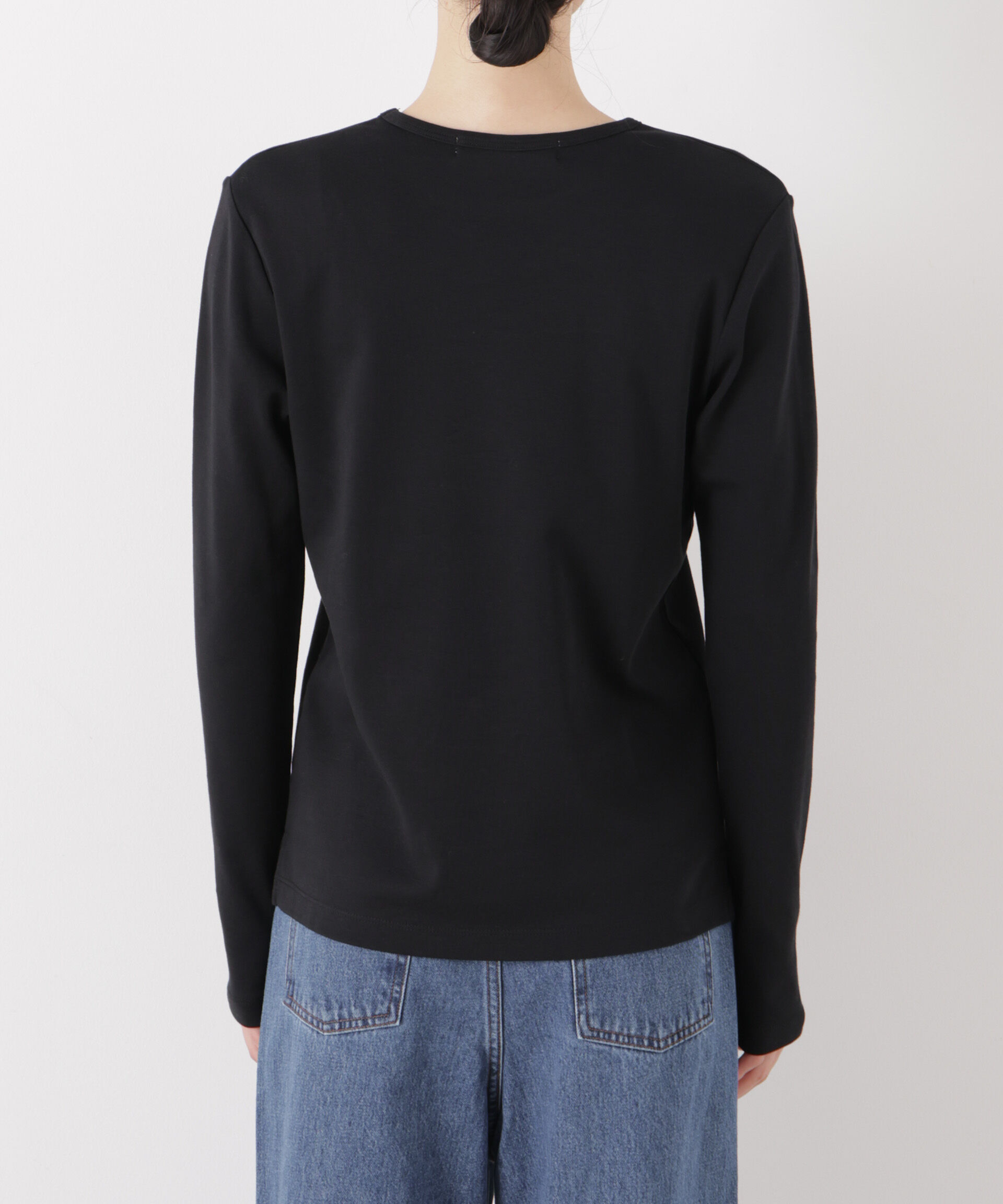 nano･universe「Repur加工 スムースシルケットロングスリーブトップス」|Tシャツ・カットソー|
