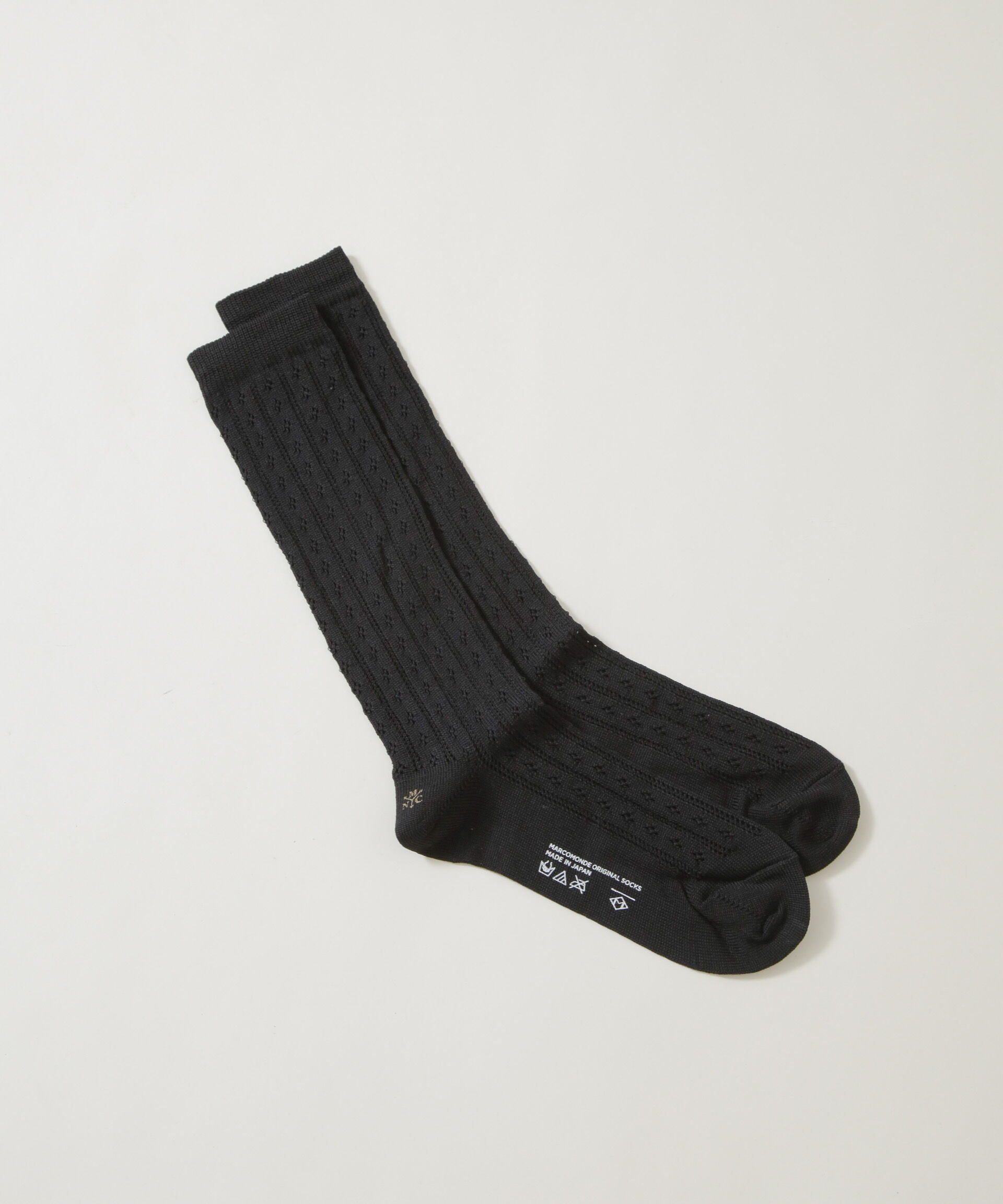 NANO universe「MARCOMONDE/eyelet socks」|ソックス|ブラック