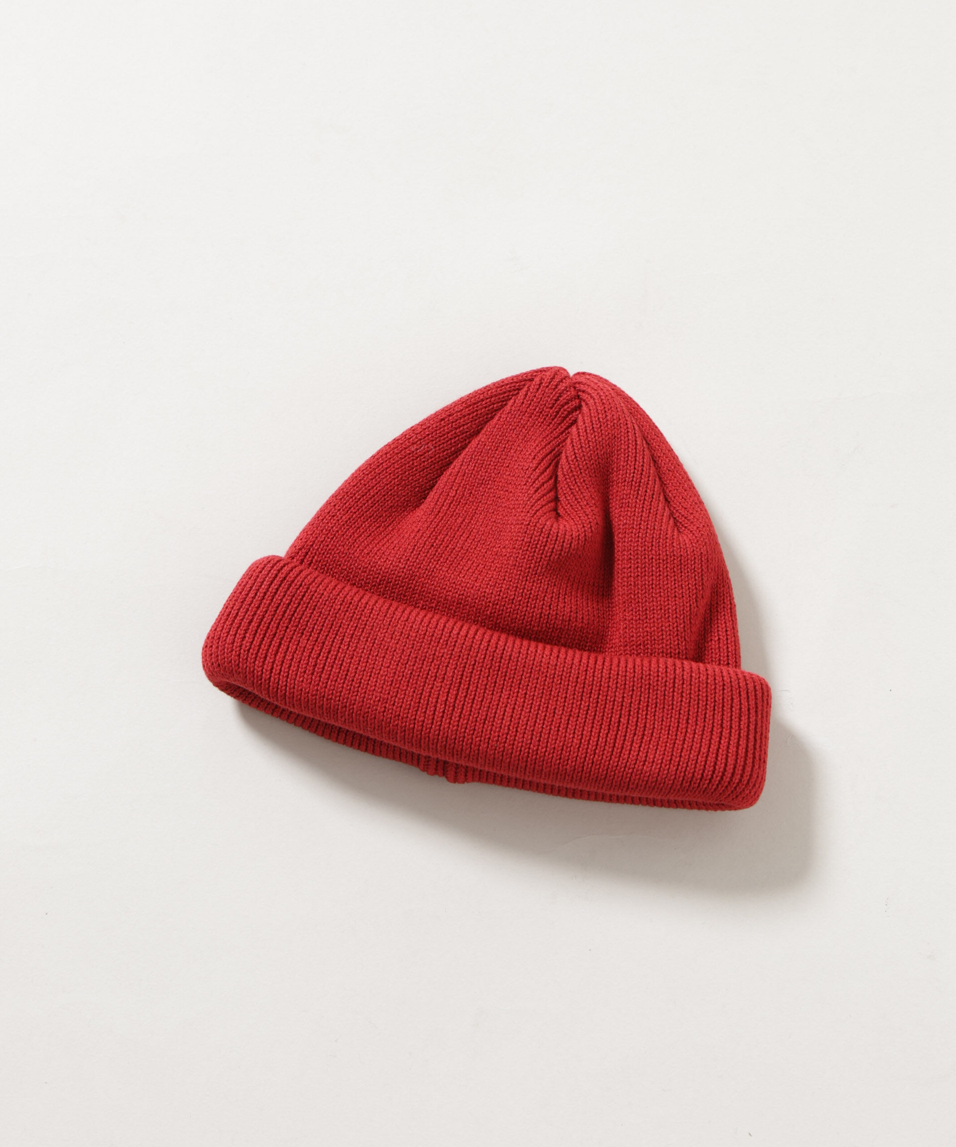  「RACAL/Roll Knit Cap」|ニット帽|レッド