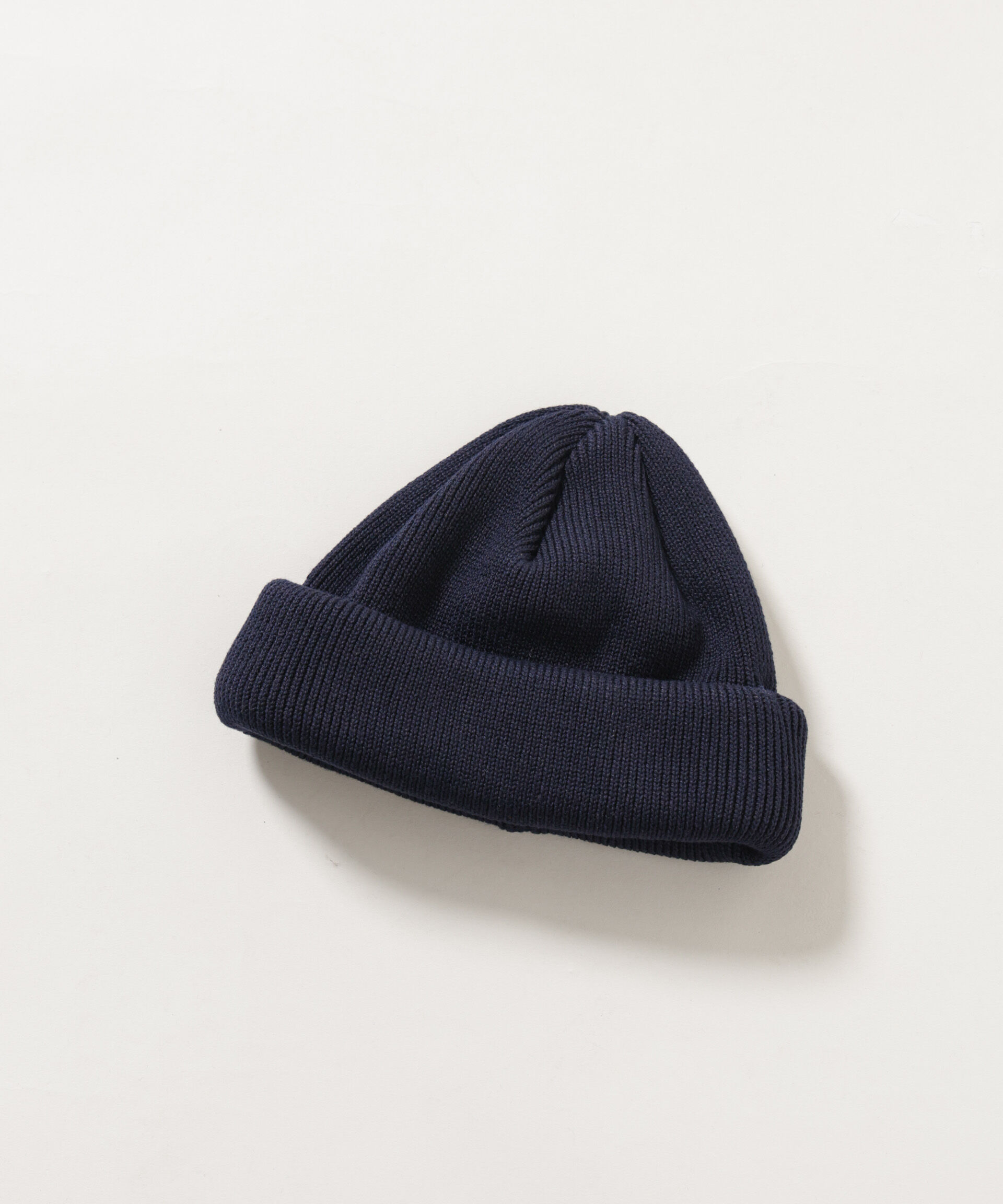  「RACAL/Roll Knit Cap」|ニット帽|ネイビー