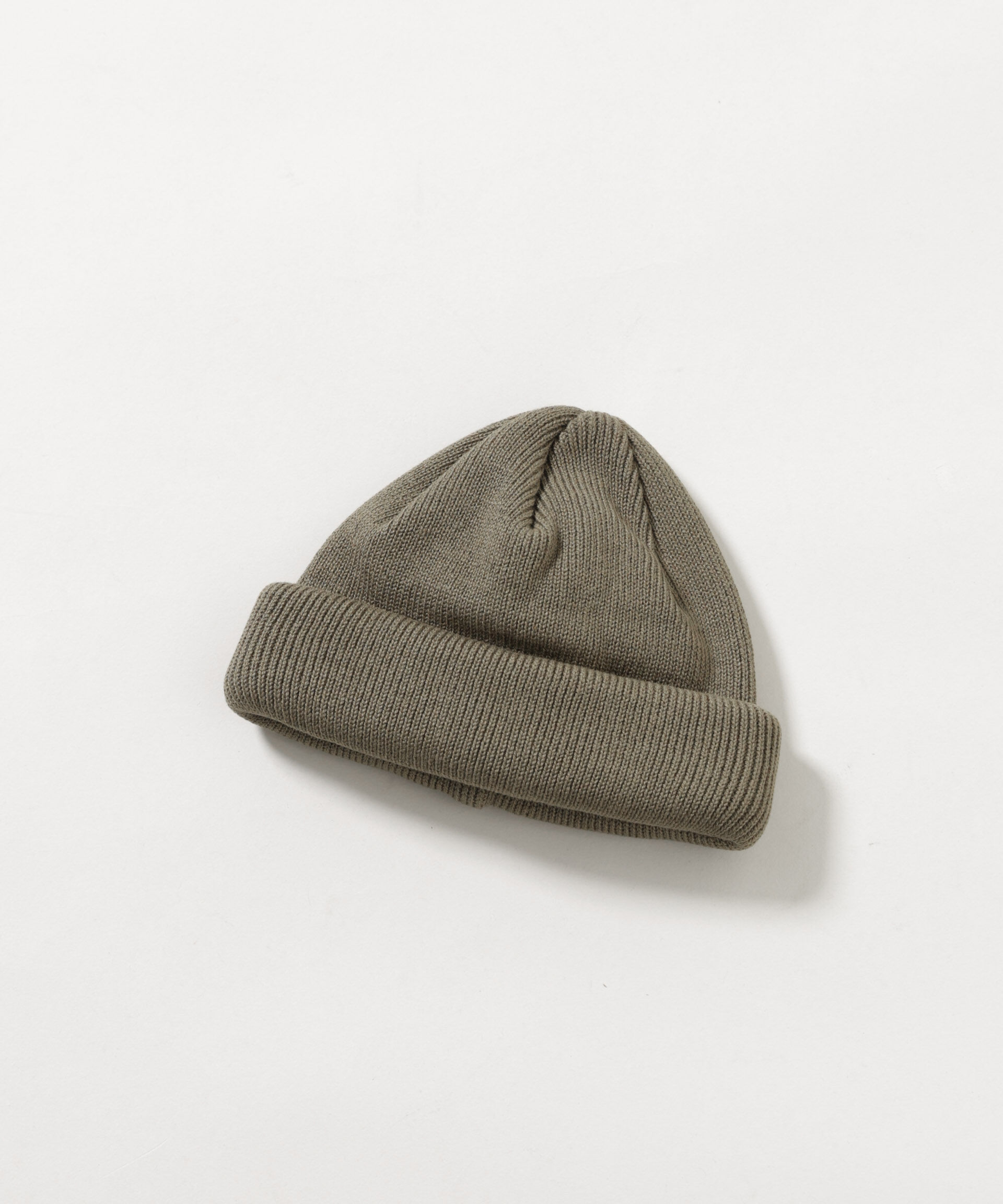  「RACAL/Roll Knit Cap」|ニット帽|オリーブ