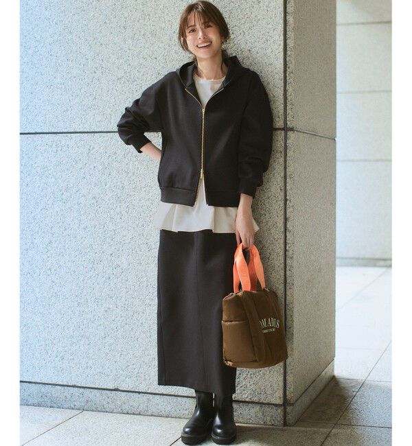 23区「【見上愛さん着用/生活防水】リブニット ブーツ」|ショートブーツ|