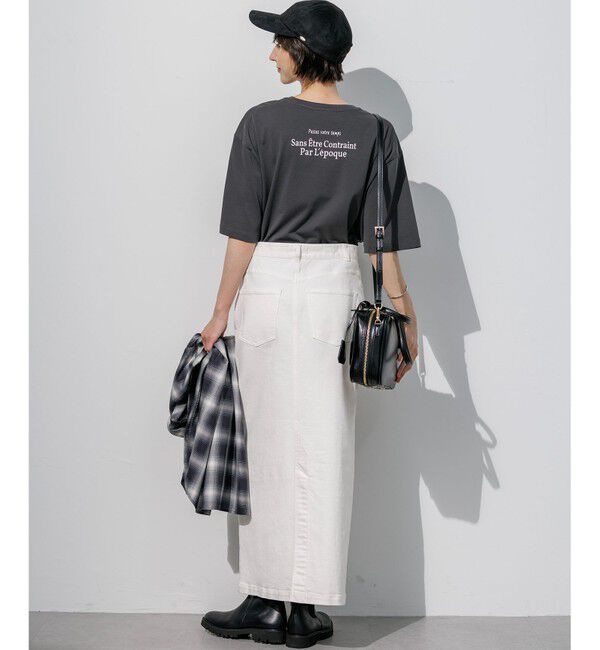 23区「ドロップショルダー メッセージ ロゴTシャツ」|Tシャツ・カットソー|