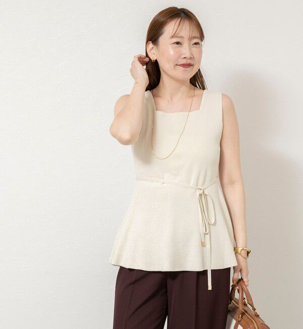 NOLLEY'S sophi「《手洗い可能》【TORRAZZO DONNA/トラッゾドンナ】2way Square Neck Knit ブラウス」|ニット・セーター|