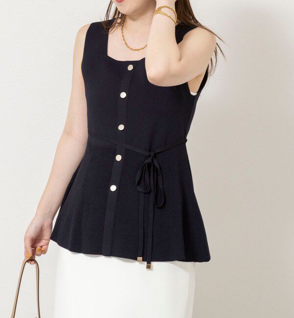 NOLLEY'S sophi「《手洗い可能》【TORRAZZO DONNA/トラッゾドンナ】2way Square Neck Knit ブラウス」|ニット・セーター|
