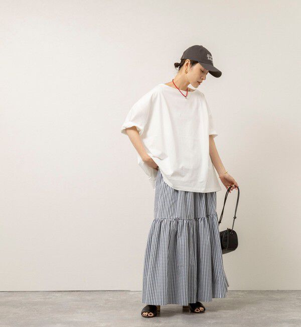 MAQWEL「【MAQWEL/マクウェル】ウォッシャブルバックタックオーバーＴ」|Tシャツ・カットソー|