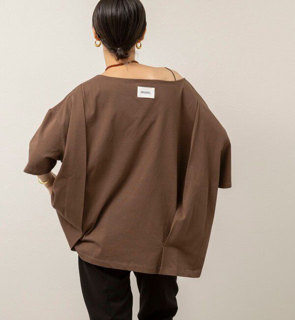 MAQWEL「【MAQWEL/マクウェル】ウォッシャブルバックタックオーバーＴ」|Tシャツ・カットソー|