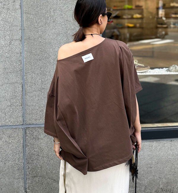 MAQWEL「【MAQWEL/マクウェル】ウォッシャブルバックタックオーバーＴ」|Tシャツ・カットソー|