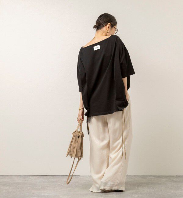MAQWEL「【MAQWEL/マクウェル】ウォッシャブルバックタックオーバーＴ」|Tシャツ・カットソー|