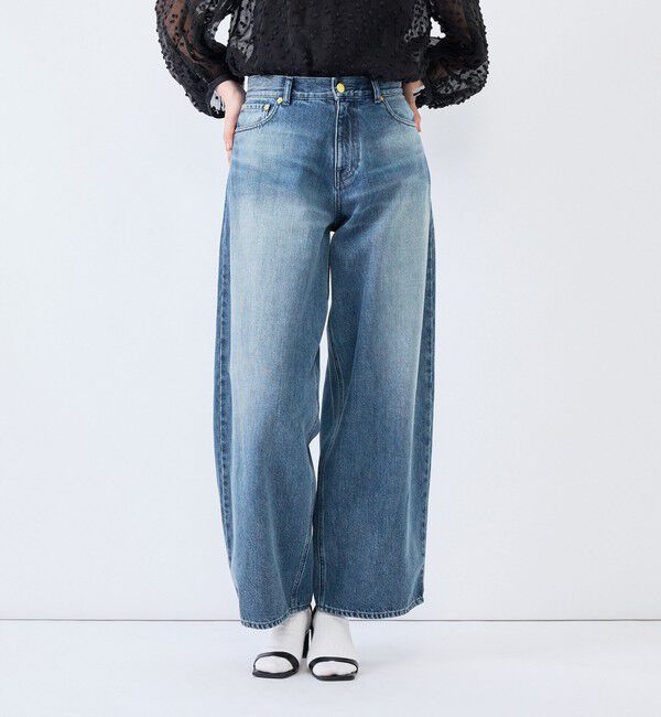 Rie Miller「《4サイズ展開》【RM denim】ルーズワイドデニム」|デニム|