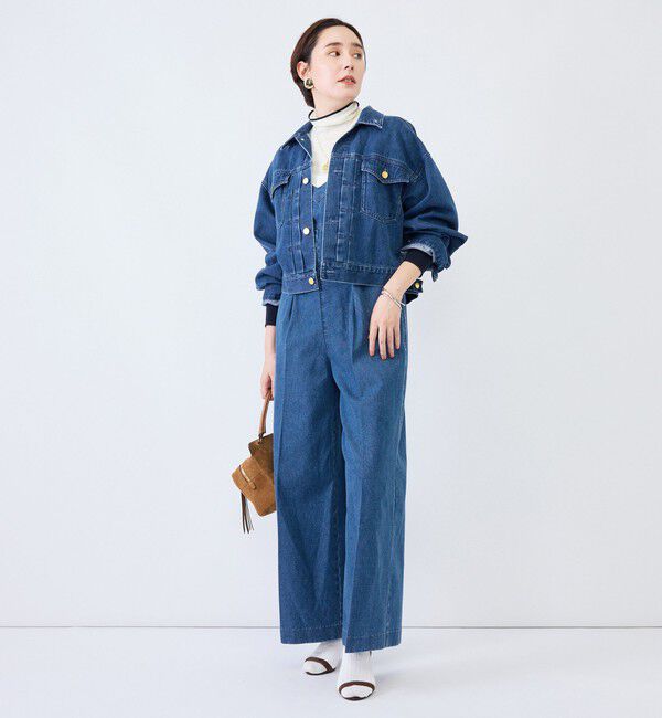 Rie Miller「【RM denim】バックひねりデザインショート丈Gジャン」|デニムジャケット|