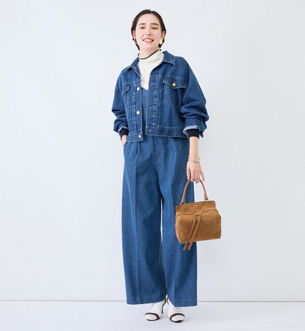 Rie Miller「【RM denim】バックひねりデザインショート丈Gジャン」|デニムジャケット|