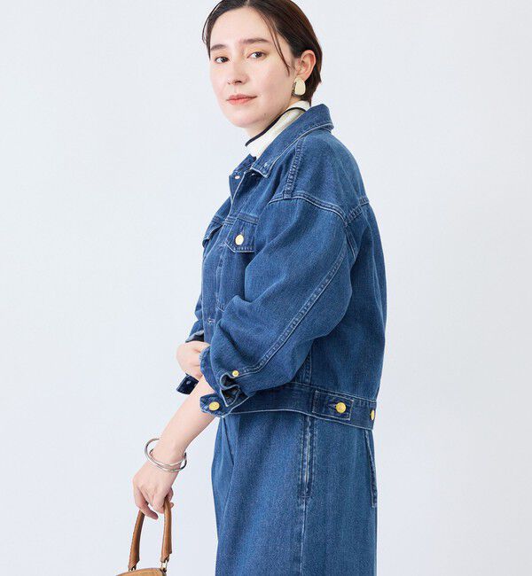 Rie Miller「【RM denim】バックひねりデザインショート丈Gジャン」|デニムジャケット|