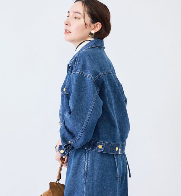 Rie Miller「【RM denim】バックひねりデザインショート丈Gジャン」|デニムジャケット|