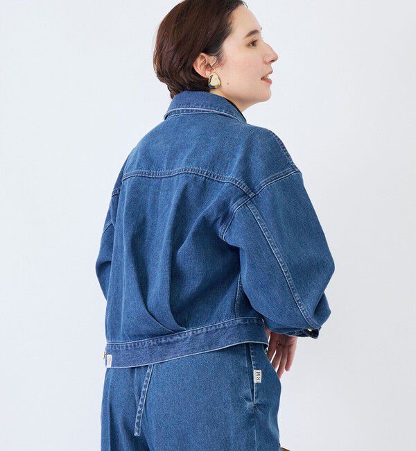 Rie Miller「【RM denim】バックひねりデザインショート丈Gジャン」|デニムジャケット|