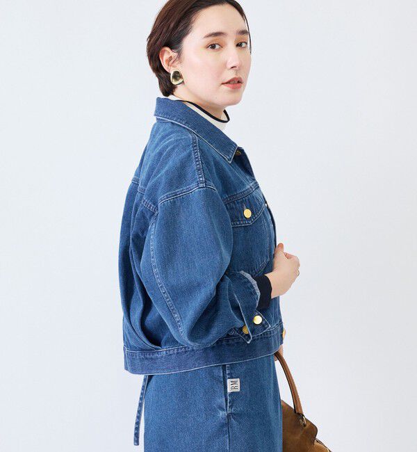 Rie Miller「【RM denim】バックひねりデザインショート丈Gジャン」|デニムジャケット|