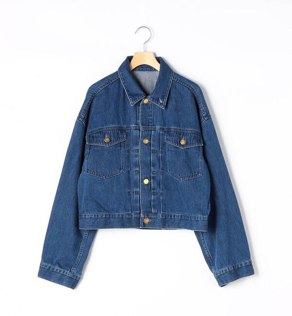 Rie Miller「【RM denim】バックひねりデザインショート丈Gジャン」|デニムジャケット|