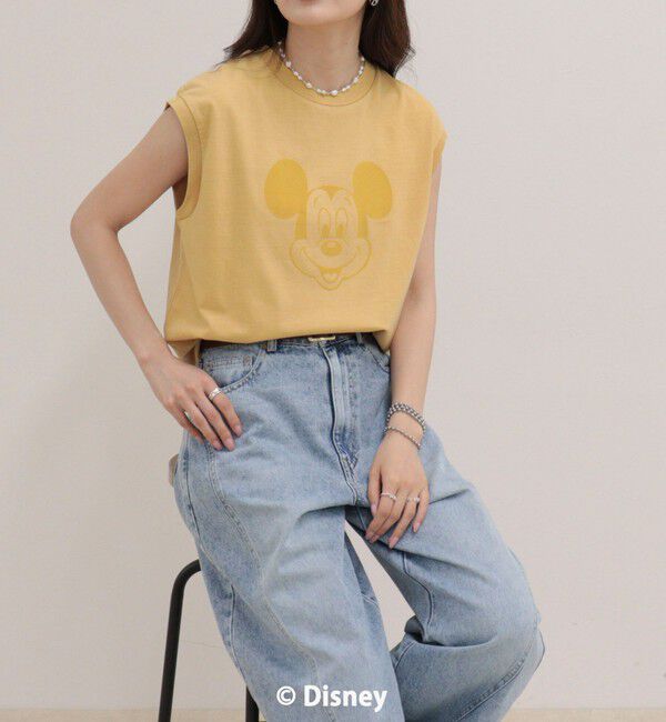 fredy emue「【GOOD ROCK SPEED/グッドロックスピード】MICKEYノースリーブTシャツ」|Tシャツ・カットソー|イエロー