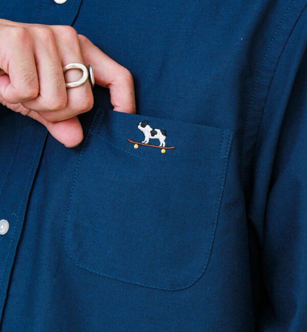 GLOSTER「【フレブル刺繍】ベーシックオックス ボタンダウンシャツ」|シャツ・ブラウス|