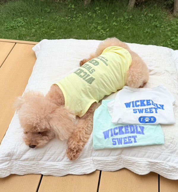 fredy emue「【FR PETS】接触冷感カレッジタンクトップ」|Tシャツ・カットソー|