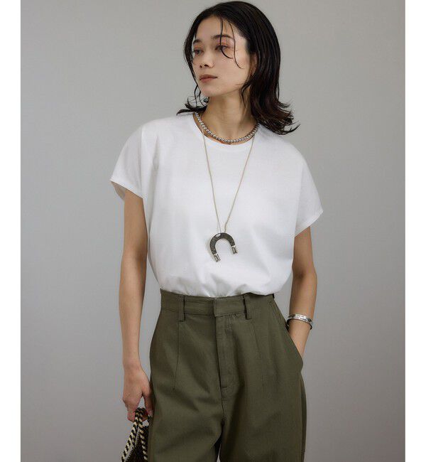SALON adam et rope'「プリマベールリラックスドルマンスリーブプルオーバー［UVケア・洗濯耐久］」|Tシャツ・カットソー|ホワイト(10)