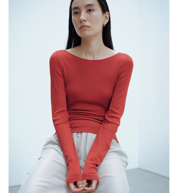 SALON adam et rope'「Hug Silkラウンドネックプルオーバー 3 / 新色追加」|Tシャツ・カットソー|