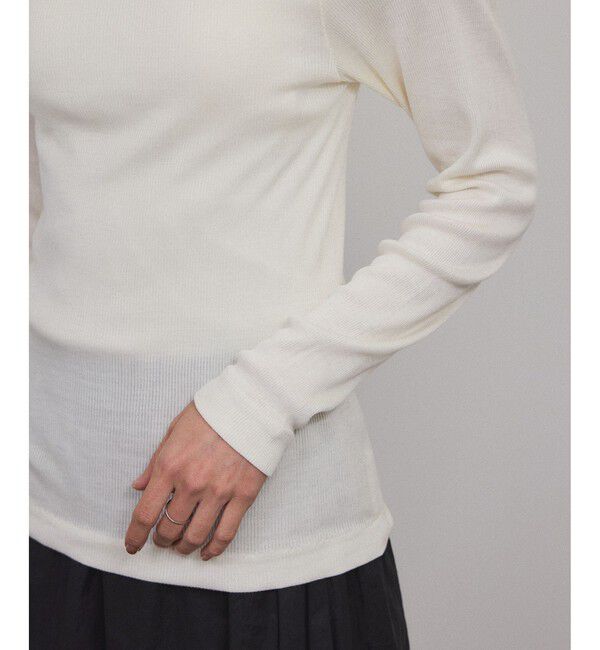 SALON adam et rope'「Hug Silkラウンドネックプルオーバー 3 / 新色追加」|Tシャツ・カットソー|