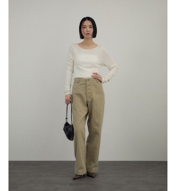 SALON adam et rope'「Hug Silkラウンドネックプルオーバー 3 / 新色追加」|Tシャツ・カットソー|