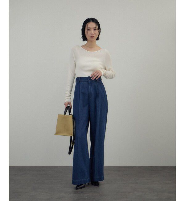 SALON adam et rope'「Hug Silkラウンドネックプルオーバー 3 / 新色追加」|Tシャツ・カットソー|