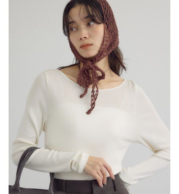 SALON adam et rope'「Hug Silkラウンドネックプルオーバー 3 / 新色追加」|Tシャツ・カットソー|