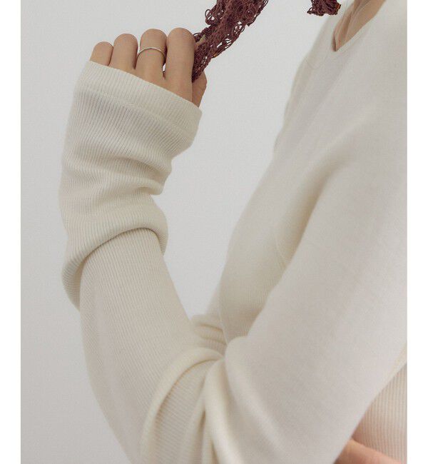 SALON adam et rope'「Hug Silkラウンドネックプルオーバー 3 / 新色追加」|Tシャツ・カットソー|