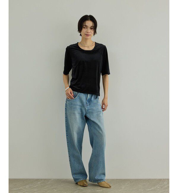 SALON adam et rope'「【WEB限定】シアーベロアクルーネックプルオーバー」|Tシャツ・カットソー|