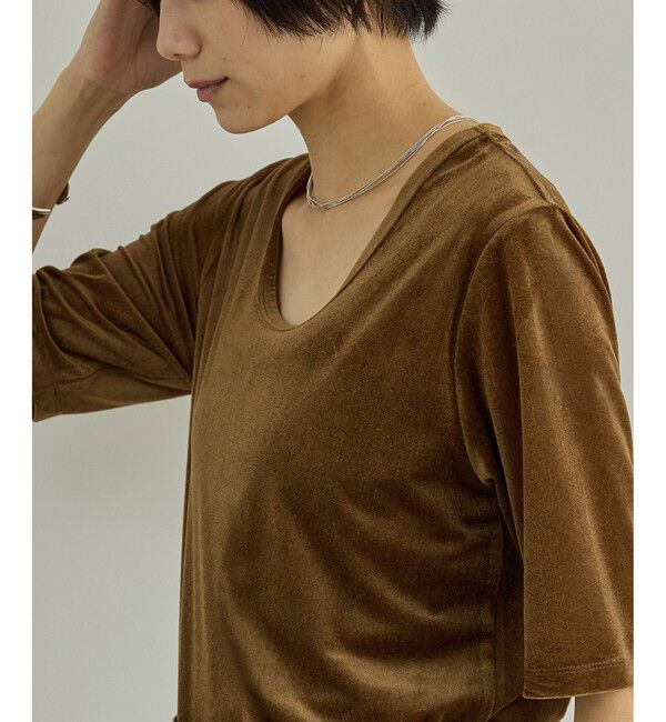 SALON adam et rope'「【WEB限定】シアーベロアクルーネックプルオーバー」|Tシャツ・カットソー|